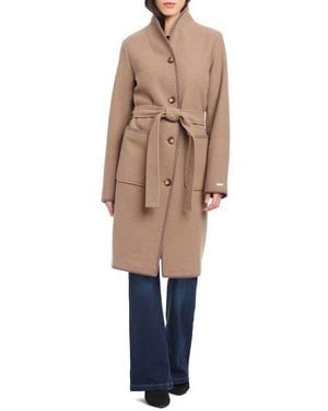 Sanctuary Whipstitched Soft Touch Coat - Natural