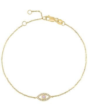 Effy Diamond & Mother Of Pearl Eye Bracelet - Metallic