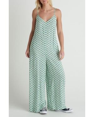 Hurley Venice Check Jumpsuit - Green