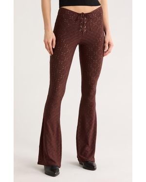 Motel Dan Lace Front Pants - Red