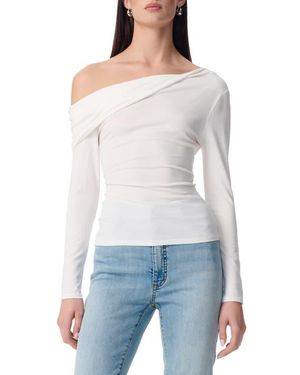Robert Rodriguez Simonette Twisted One-Shoulder Long Sleeve Top - White
