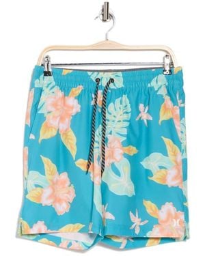 Hurley El Cap Volley Swim Trunks - Blue
