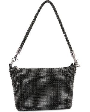 BERNESS Rhinestone Shoulder Bag - Black