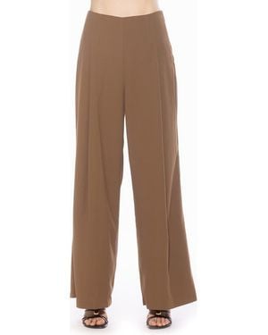 Alexia Admor Elia High Waist Pleat Wide Leg Pants - Brown