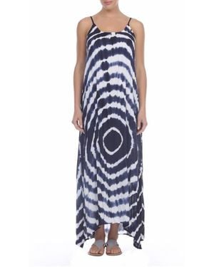 Boho Me Tie Dye Maxi Dress - Blue
