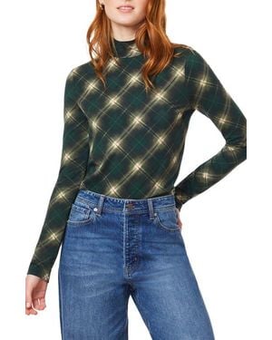 Scotch & Soda Long Sleeve Mock Neck Top - Green