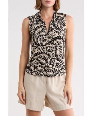 Sanctuary Suns Out Collared Tank - Brown