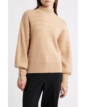 Tahari The Tricia Cashmere Turtleneck Sweater - Black