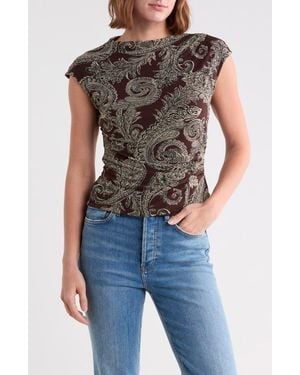 Sanctuary On The Way Print Top - Blue