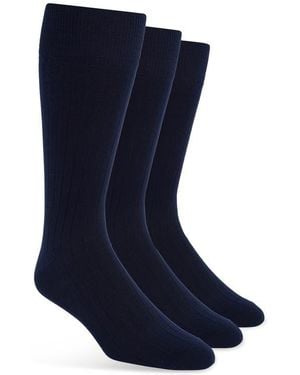 Lorenzo Uomo 3-Pack Dress Socks - Blue