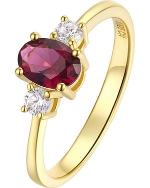 CANDELA JEWELRY Over Sterling Cubic Zirconia Three Stone Ring - Metallic