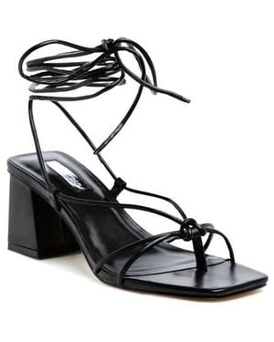 LONDON RAG Spruce Dessert Ankle Wrap Sandal - White