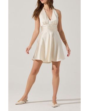 Astr Mielle Halter Minidress - Natural