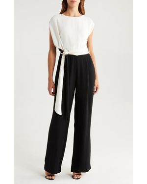 Reiss Alba Colorblock Wide Leg Jumpsuit - White