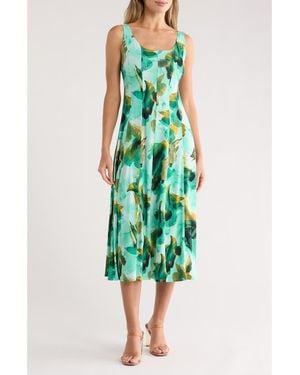 Sandra Darren Sleeveless Midi Dress - Green