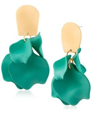 Jardin Ginkgo Flower Drop Earrings - Green