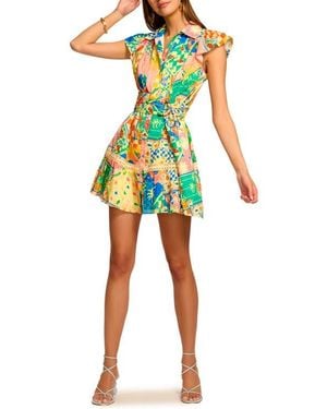 Ramy Brook Marceline Belted Cotton Poplin Mini Shirtdress - Multicolor
