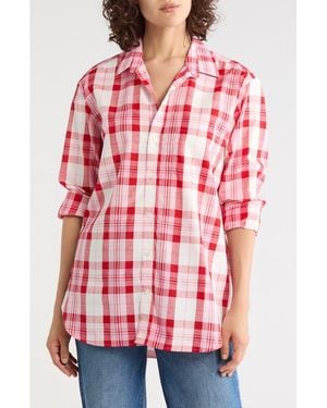 Frank & Eileen Boyfriend Button-Up Shirt - Red