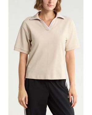adidas Cotton Jersey Polo - Natural