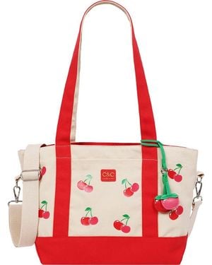 C&C California Cherry Print Tote Bag - Red