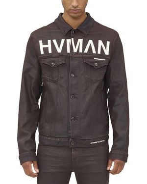 HVMAN Overspray Logo Denim Jacket - Gray