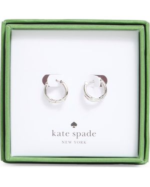 Kate Spade Faux Pearl Huggie Hoop Earrings - Green