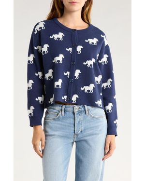 Vigoss Horse Cardigan - Blue