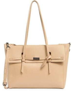 Steve Madden Reyden Belted Tote Bag - Natural