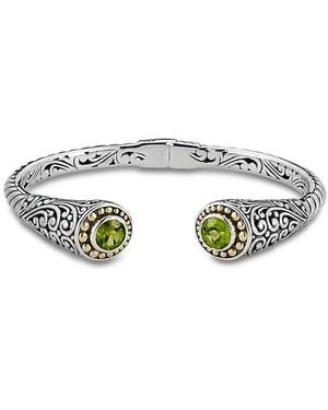 Samuel B. Tipped Two-Tone Bangle - Green