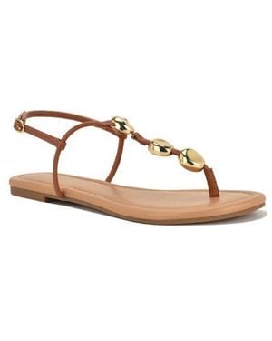 Nine West Bello Slingback Thong Sandal - Brown