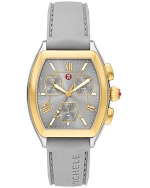 Michele Releve Sport Silicone Strap Watch, 45Mm - Gray