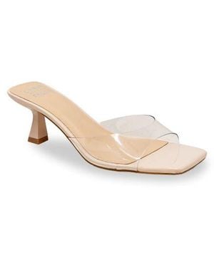 In Touch Footwear Kitten Heel Mule Sandal - Natural