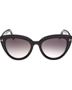 Tom Ford Tori 53Mm Cat Eye Sunglasses - Brown