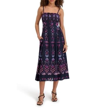 Kensie Print Midi Sundress - Blue