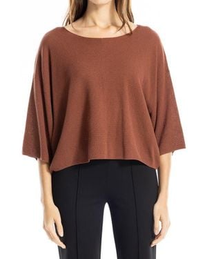 Max Studio Textured Dolman Sleeve Sweater - Black