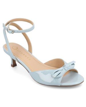 Journee Collection Jennifer Bow Ankle Strap Sandal - White