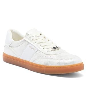 J/Slides Leather Sneakers with Gum Sole - White