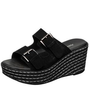 Antelope Hudson Platform Wedge Sandal - Black