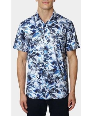 Robert Graham Tie Dye Abstract Print Button-Up Shirt - Blue