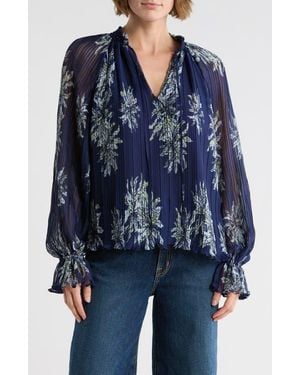 Ramy Brook Kassie Floral Print Top - Blue