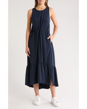 Zella Pursuit Tiered Midi Dress - Blue