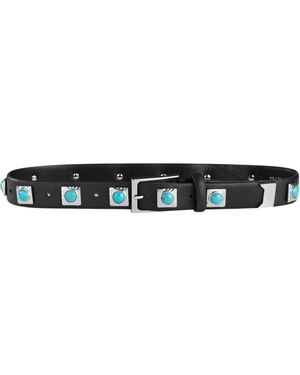 AUREUM No. 2 Stud Leather Belt - Black