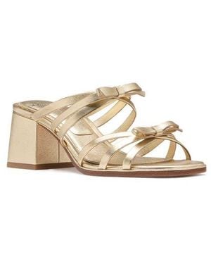 Kate Spade Carolina Metallic Block Heel Sandal - Natural