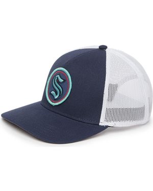 American Needle Nhl Seattle Krakin Valin Mesh Baseball Cap - Blue