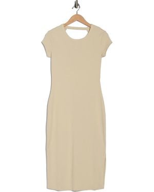 BOSS Elira Short Sleeve Sheath Dress - Natural