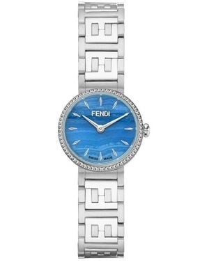 Fendi Forever Diamond Swiss Quartz Bracelet Watch, 19Mm - Blue