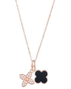 Adornia Pavé Cz Clover Pendant Necklace - White