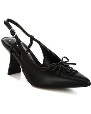 LONDON RAG Danvers Pointed Toe Slingback Pump - Black