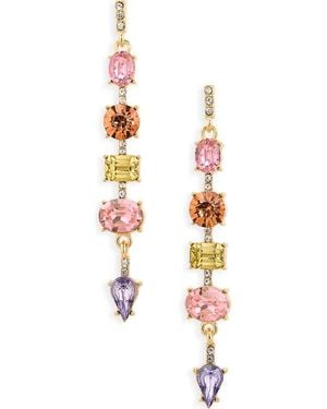 Cara Crystal Linear Drop Earrings - White