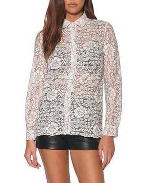 Walter Baker Maxine Lace Shirt - Gray